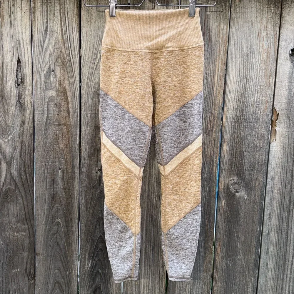 Alo Yoga High-Waist Alosoft Sheila Color Block Leggings Size XS